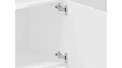 Шкаф двухдверный со стеклом Helmi, Гикори кингстон+Белый блеск фото - 6 - превью