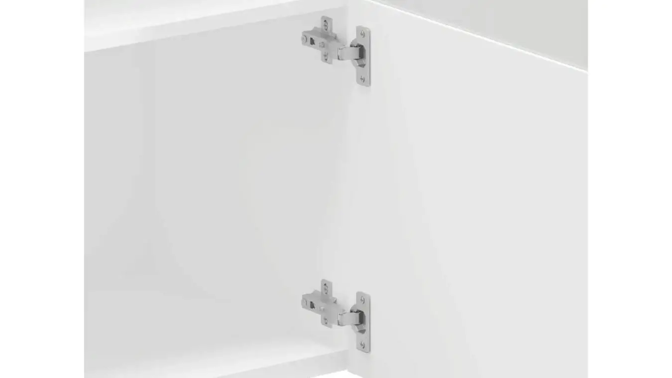Шкаф двухдверный со стеклом Helmi, Гикори кингстон+Белый блеск фото - 6 - большое изображение